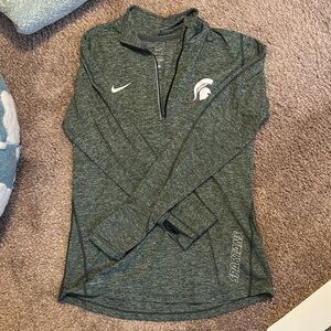 Nike MSU Spartan Dri- fit  quarter zip